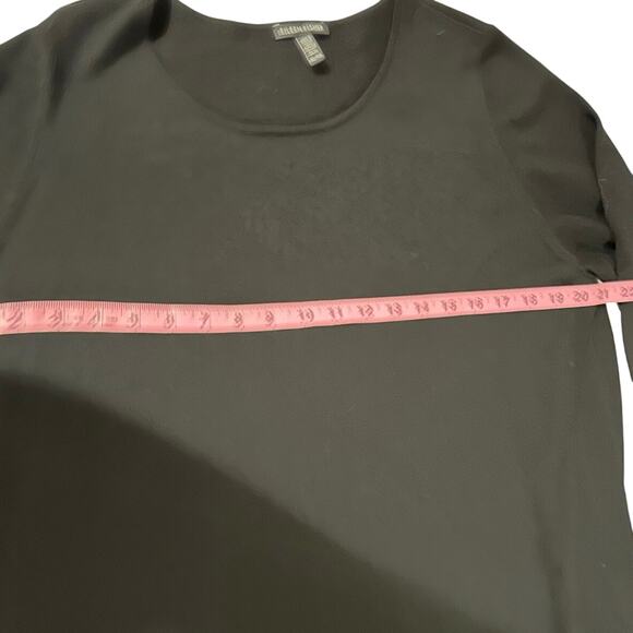 NWOT Eileen Fisher Merino Wool Asymmetric Sweater Dress, Black SZ - XL (Tall) - Picture 8 of 11